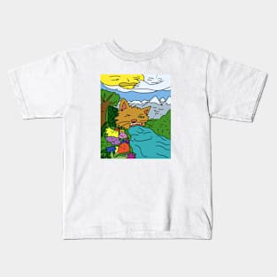 Creation of the World by a Cat Kids T-Shirt